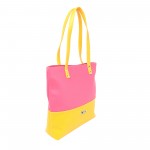 Beau Design Stylish  Yellow Color Imported PU Leather Casual Tote Handbag With For Women's/Ladies/Girls